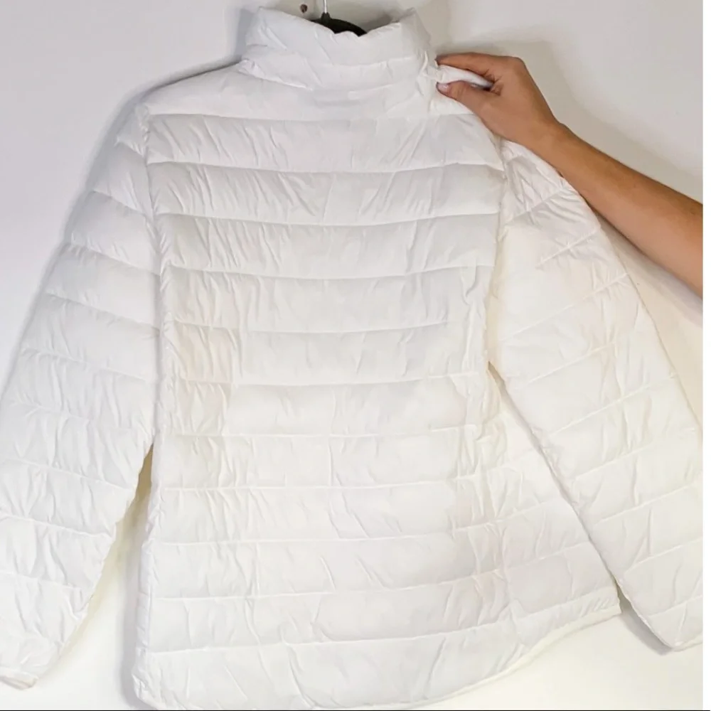 Gap GAPFIT Lightweight Half Zip Puffer jacket in Optic white Small - Picture 2 of 11
